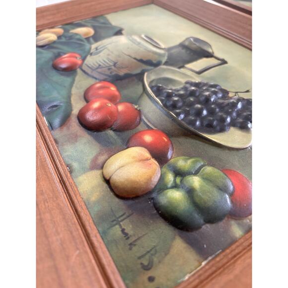 Set of 4 Lithograph Wallart Fruit motiff 1950-1960 - Picture 4 of 9